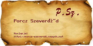 Porcz Szeveréd névjegykártya
